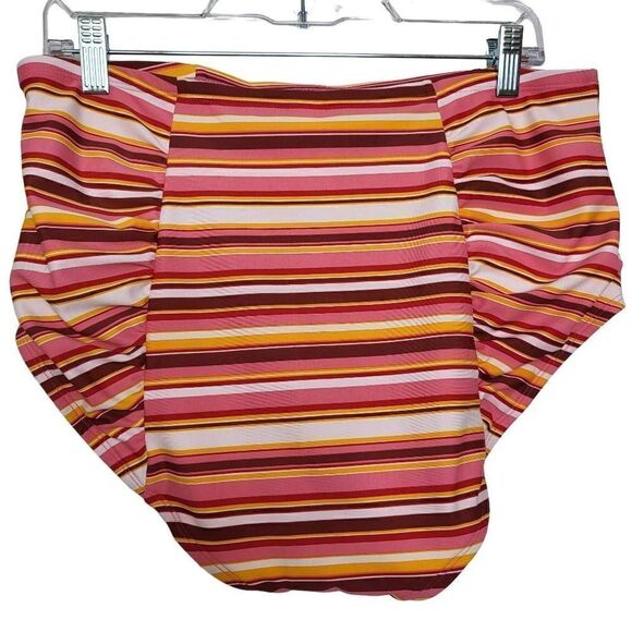 Island Rays Striped Swim Bottom Size 1X - Picture 4 of 6